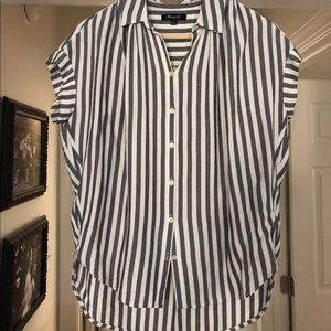 Madewell blue and white stripe courier shirt